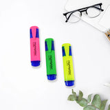 8911 Highlighter Pen, Assorted Colours Water Based Broad Tip Writing Marker (3 Pcs Set)