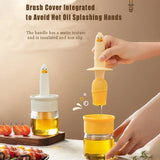 AM0290 2 In 1 Oil Dispenser Bottle With Silicone Basting Brush (1 Set)