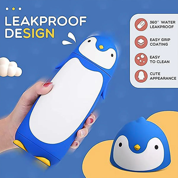 13193 Penguin Water Bottle Penguin Cartoon Water Bottle Funny Travel Mug Insulated, Inner glass Vacuum Water Bottle