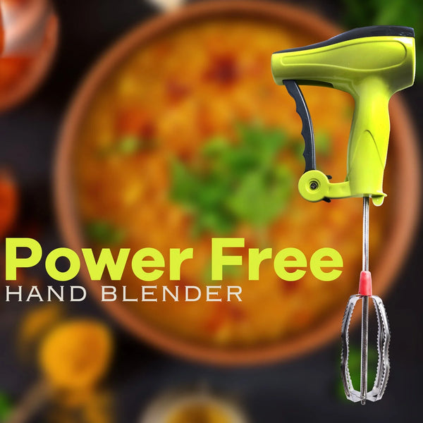 0703 Power Free Manual Hand Blender With Stainless Steel Blades