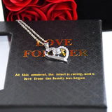 18907 Rose Flower Gift Box, Handmade Eternal Rose with I Love You Necklace, Valentine's Day,