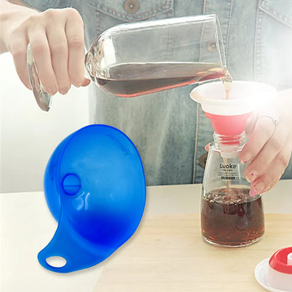 17555 Plastic Funnel For Pouring Oil, Sauce, Water, Juice Cooking Oil, Powder, Small Food-Grains Food Grade Plastic Funnel (1 Pc)