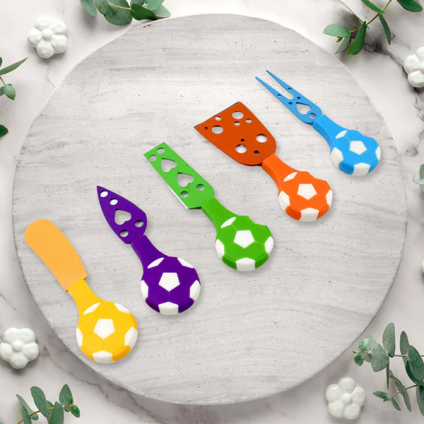 12066 Football Soccer Cheese Knife Set (5 Pcs Set)