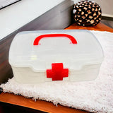 12980 3 Compartment Medical Box 1 Piece Indoor Outdoor Medical Utility Medicine Storage Box Purpose Regular Medicine