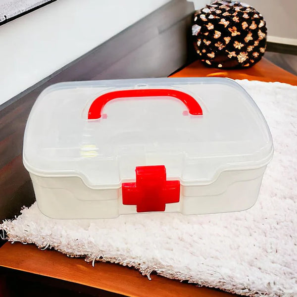 12980 3 Compartment Medical Box 1 Piece Indoor Outdoor Medical Utility Medicine Storage Box Purpose Regular Medicine