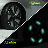 15033 Car Wheel Hub Reflective Car Stickers, Night Warning Stickers (20 Pcs Set/ Multicolored)