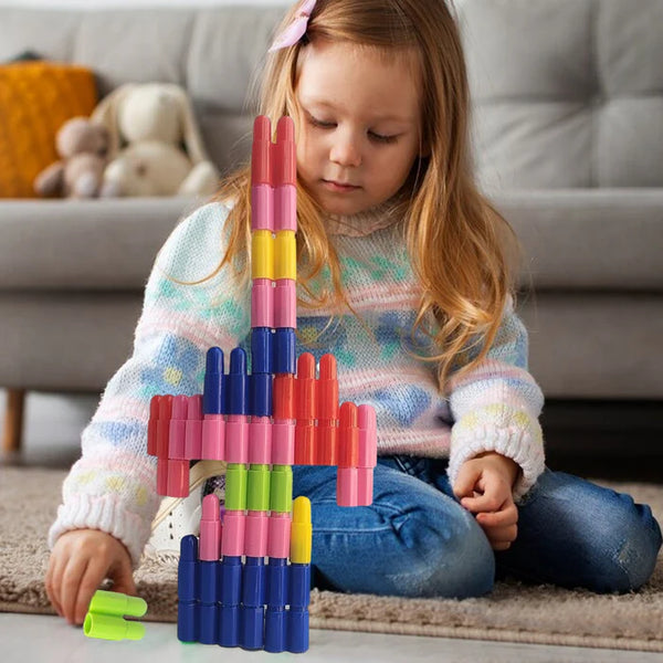 18199 Bullet Blocks for Intelligent Kids Creative Bullets Shaped Building Blocks (Approx 88 Pcs)