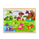 A07152 Wooden Peg Puzzle Board with Colorful Themes and Matching Shapes