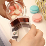 10086 Plastic Transparent Medium Jar Shaped Pouch With Zipper (1 Pc)