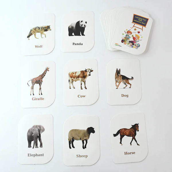 19150 Kidkraft 32-Piece Animal Flash Cards Set