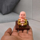 4068 Solar Power Moving Head Buddha Statue Car Ornament (1 Pc / Mix Color)