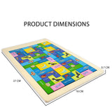 A07134 Wooden Sea Animal Color Sorting and Cognition Matching Puzzle Board