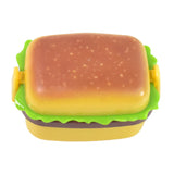 18924 Plastic Burger Shape Small Size Double Hole Sharpener With Eraser (1 Set)