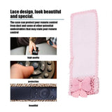 AM3616 Fancy Cartoon Bow Fabric Lace Remote Cover 3pcs set