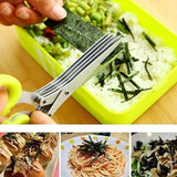 10124 SS Multifunction Vegetable Herbs Scissor With 5 Blades (1 Pc)