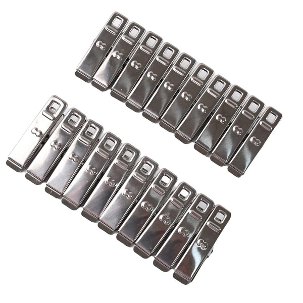 15237 Cloth Drying Pins Stainless Steel Cloth Clips (20 Pcs Set)