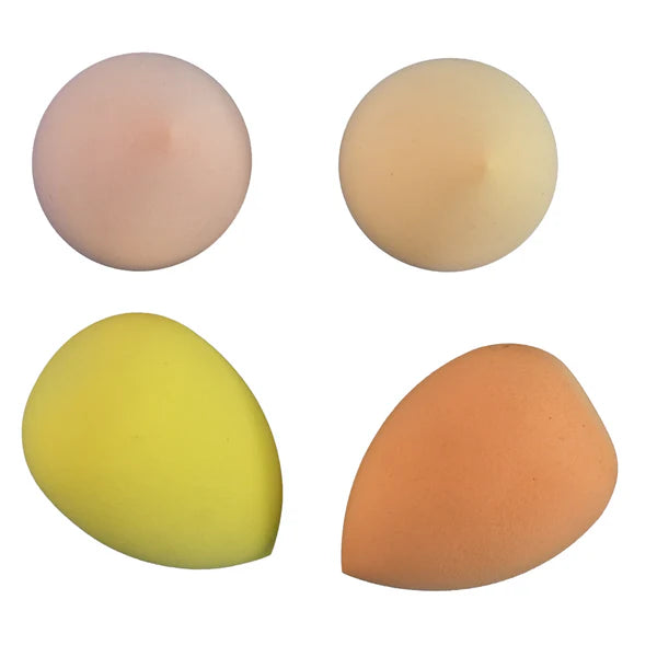 14444 Makeup Sponges Set, Perfect for Liquid, Cream, and Powder (4 Pcs Set With Case)