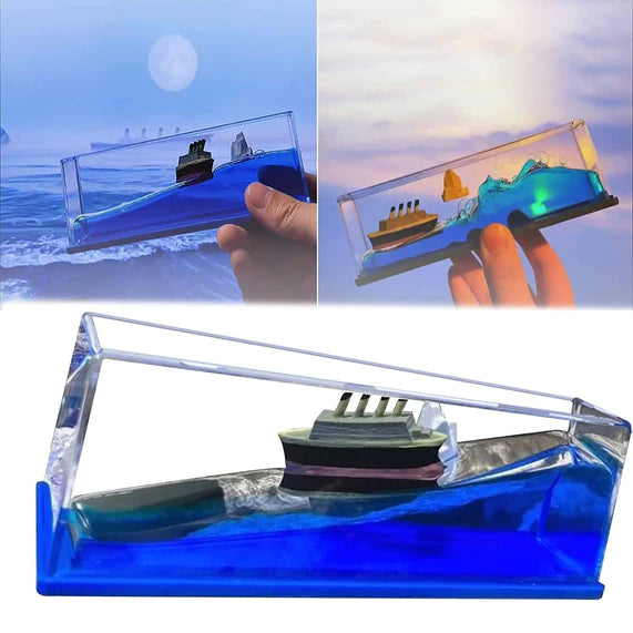 7589 CAR INTERIOR DASHBOARD DECORATION FLOATING WATER CRUISER SHIP