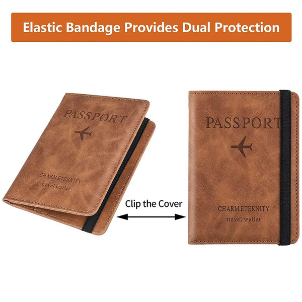 5000 Passport Holder Cover PU Leather Travel Wallet case (1 Pc / 15×11 Cm)