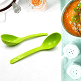 5724 Plastic Spoon Kitchen Multipurpose Serving Ladle for Frying, Serving, Turner, Curry Ladle, Serving Rice, Spoon Used While Eating and Serving Food Stuffs Etc (2 Pcs Set / 10 Inch)