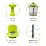 10195 2in1 Press Vegetable Choppers for Kitchen (1100 ML)