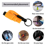 8761Â  2 in 1 Emergency Safety Cutter with Key Chain, Small Portable Handy Emergency Safely Glass Breaking & Seat Belt Cutting Keychain Tool