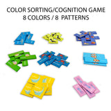 A07134 Wooden Sea Animal Color Sorting and Cognition Matching Puzzle Board