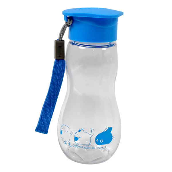 6668 Transparent Travel Portable Water Bottle with Carry Straps (280 ML / 1 Pc)