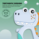 4967 Silicone Dinosaur Teether for Baby (1 Pc / Mix Design & Color)