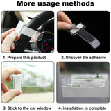 15043 Windscreen Cardholder, Fastag Stand, Transparent Ticket Holder Car (2 Pc Set)