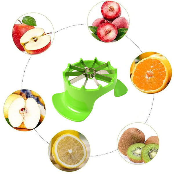 11458 Apex Apple Cutter with Container – Unbreakable ABS Body & Stainless Steel Blades