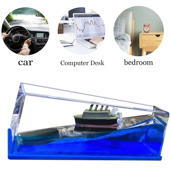 7589 CAR INTERIOR DASHBOARD DECORATION FLOATING WATER CRUISER SHIP