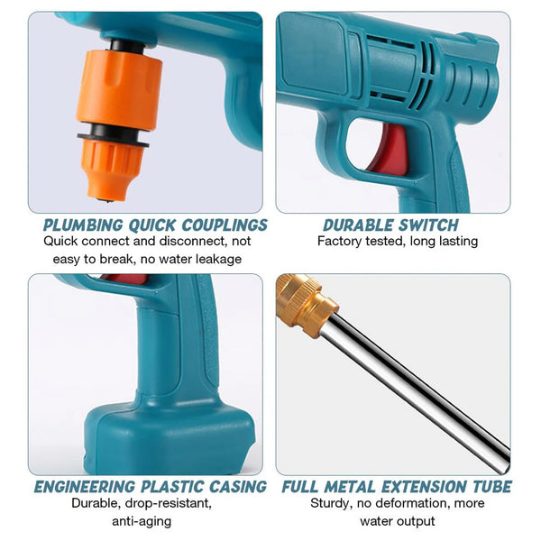 16008 88VF Car Washer Gun Wireless High Pressure Washer Water Spray Gun (1 Set)