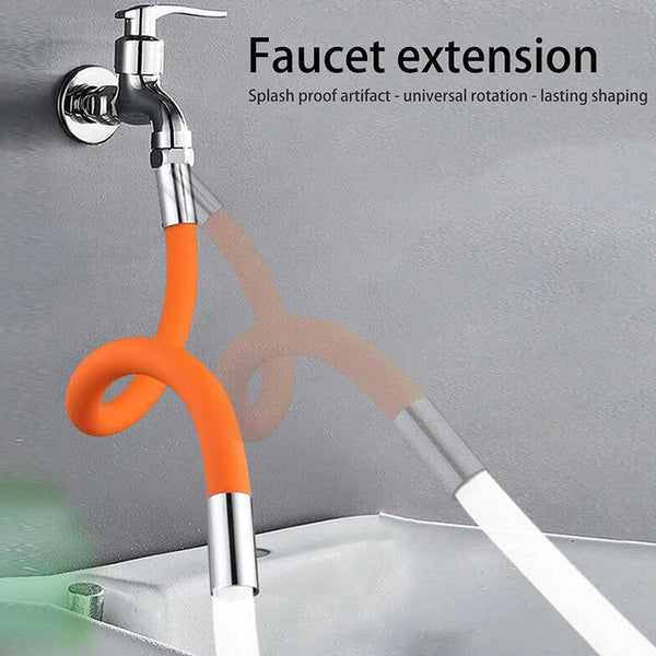 9087b Flexible Water Tap Extender, Foaming Extension Tube With Connector, 360 Free Bending Faucet Extender, Adjustable Sink Drain Extension (46cm)