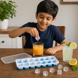 11112 Multipurpose Plastic Ice Cube Tray with Lid - 14 Grid