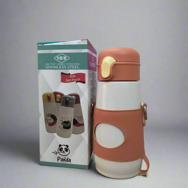 AM5116 Infinity Panda Double Wall Insulated Steel Bottle With Belt Pouch 450ml