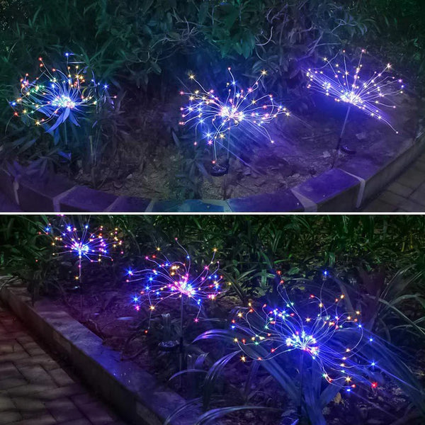 15106 Colorful Multi Led Outdoor Solar Garden Lights (2 Pcs Set)