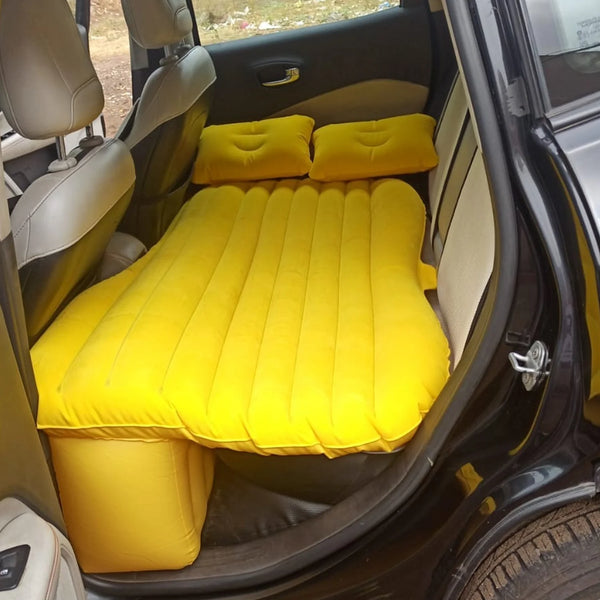 8043 COMFY CAR CAMPING: INFLATABLE BED WITH PILLOWS & PUMP (PORTABLE)