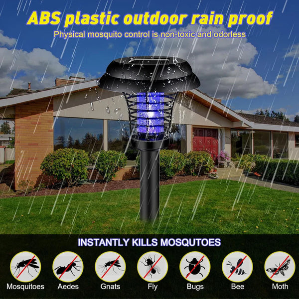 15142  Medium Garden Solar Powered LED Mosquito Trap / Bug Zapper (1 Pc)