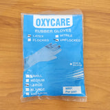 3149 1 Pair Flock line Reusable Rubber Household Hand Gloves - Blue