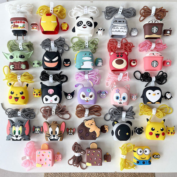 AM3862 Cartoon Character Silicone Charger Case Cover For Android (25W)