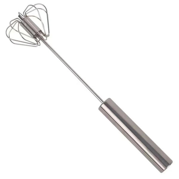 12242 Big Stainless Steel Egg Whisk, Hand Push Rotary Whisk Blender (1 Pc / 35 Cm)