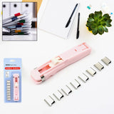 17950 Portable Paper Clamp With 8 Pcs Clip Dispenser Handheld Paper Fast Clam (1 Set)