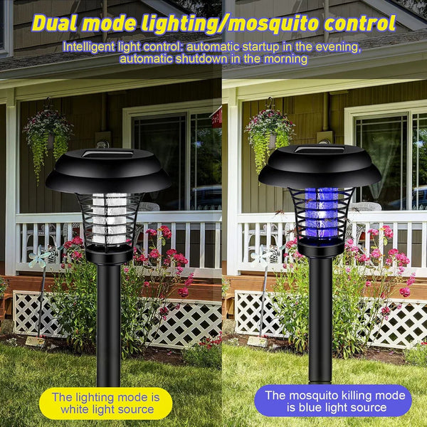 15142  Medium Garden Solar Powered LED Mosquito Trap / Bug Zapper (1 Pc)