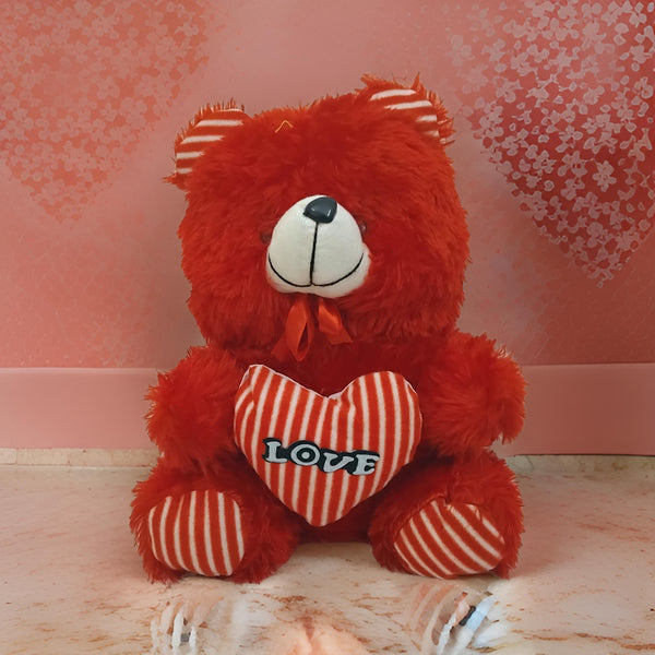 AM3490 Teddy Bear with Red Heart for Stuffed Animal Plush 13inch 220gm