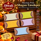 A07589 Decorative Mandala Print Shagun Envelopes for Gifting [Pack Of 25]
