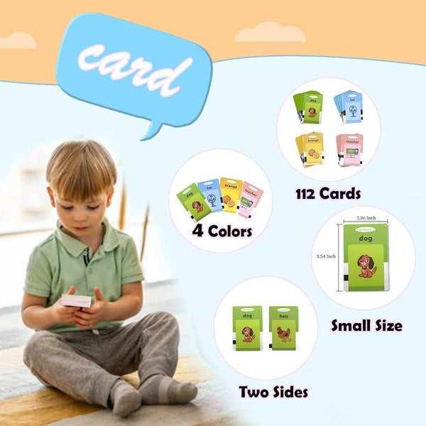 AM0127 Talking Toy Flash Card 112 Card Early Language 224 Words