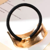 AM5875 Multidesign Women Luxe Golden Metallic Ponytail Holder Hairband - 1 Pcs