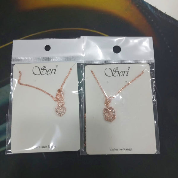 AM5758 Multi-Design Silver-Plated One Layer Chain And Pendant Set of 1 Pc
