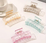 AM1153 Hair Claw Clips Transparent Clutcher For Women Girls 1 Pcs